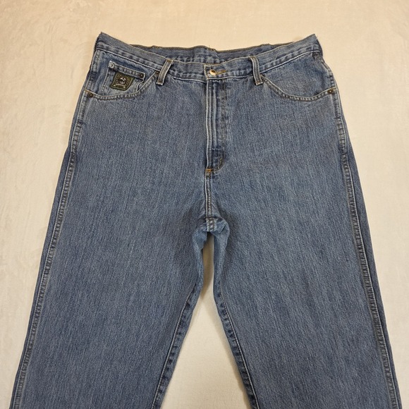 Cinch Green Label Medium Wash Denim Boot Cut Mens Jeans 36x36 Cowboy Workwear - Picture 2 of 9